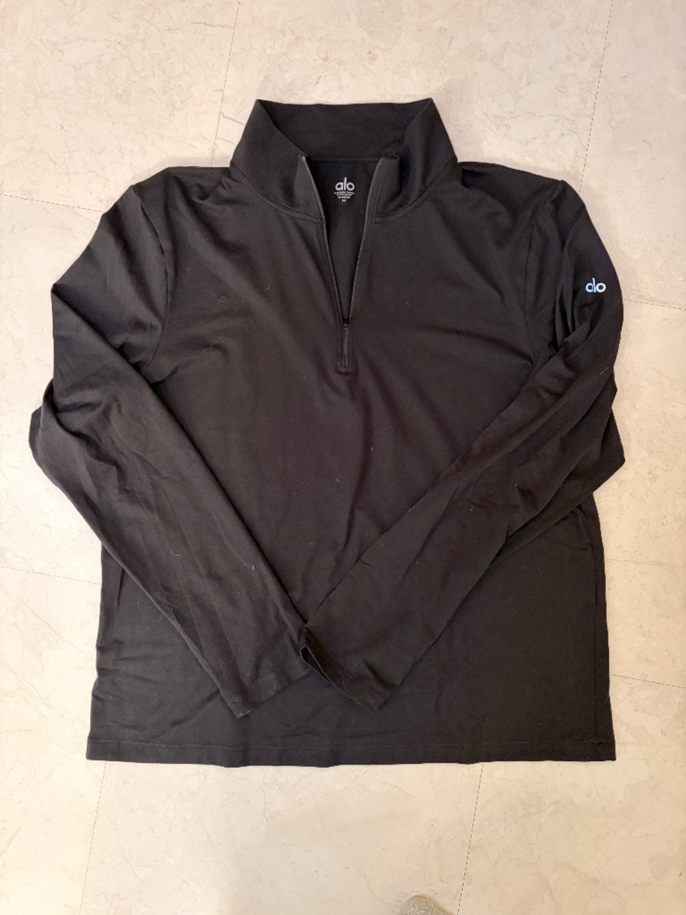 ALO YOGA Conquer Reform 1/4 Zip Black